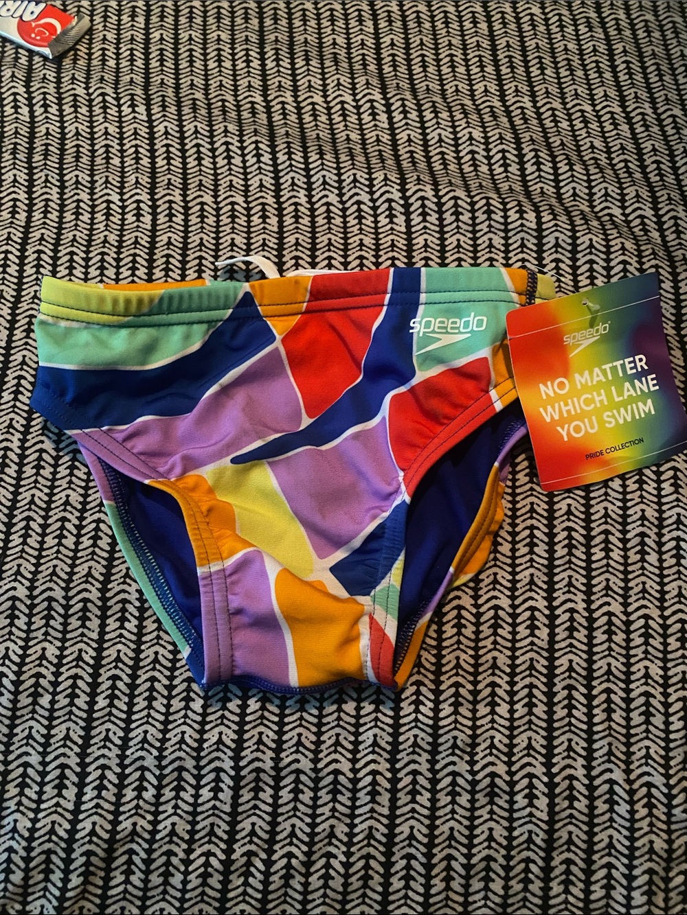 Speedo Kids' Multicolor Wave Print Swim Briefs